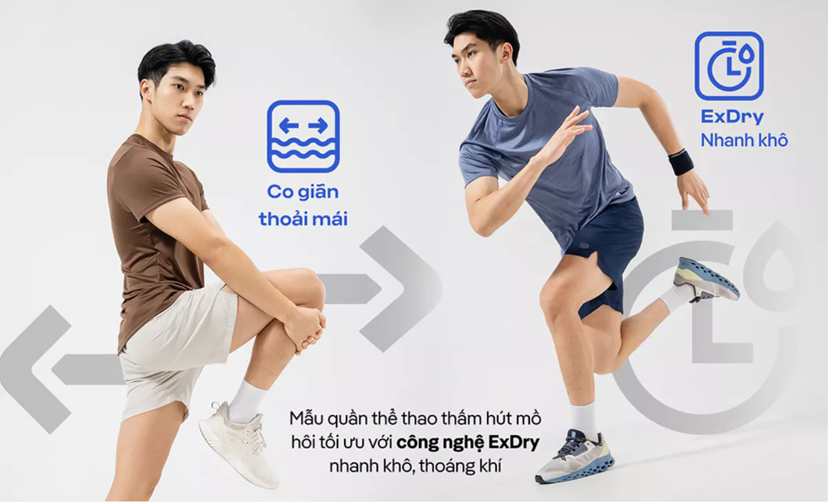 Set tập thể thao Áo Sleeveless Active Essentials + Quần Shorts 5" Moving Coolmate