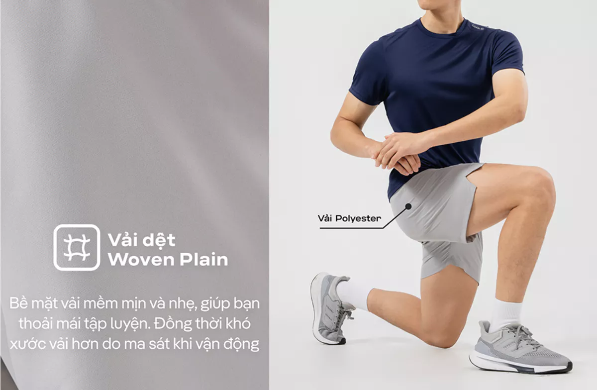 Set tập thể thao Áo Sleeveless Active Essentials + Quần Shorts 5" Moving Coolmate