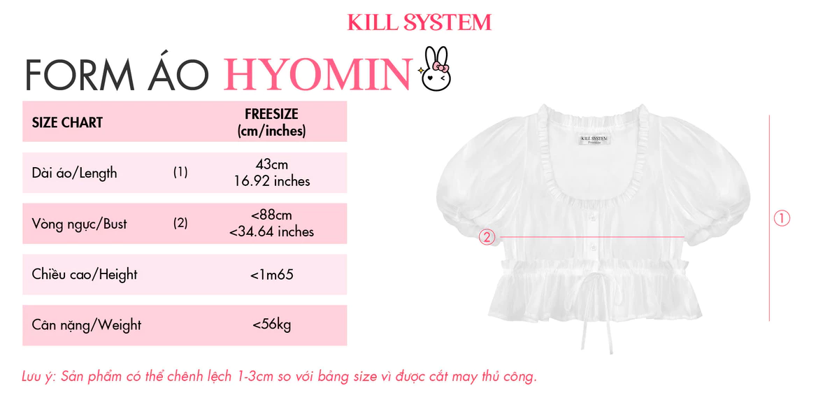 Áo kiểu tay bồng babydoll voan tơ HYOMIN - KILLSYSTEM