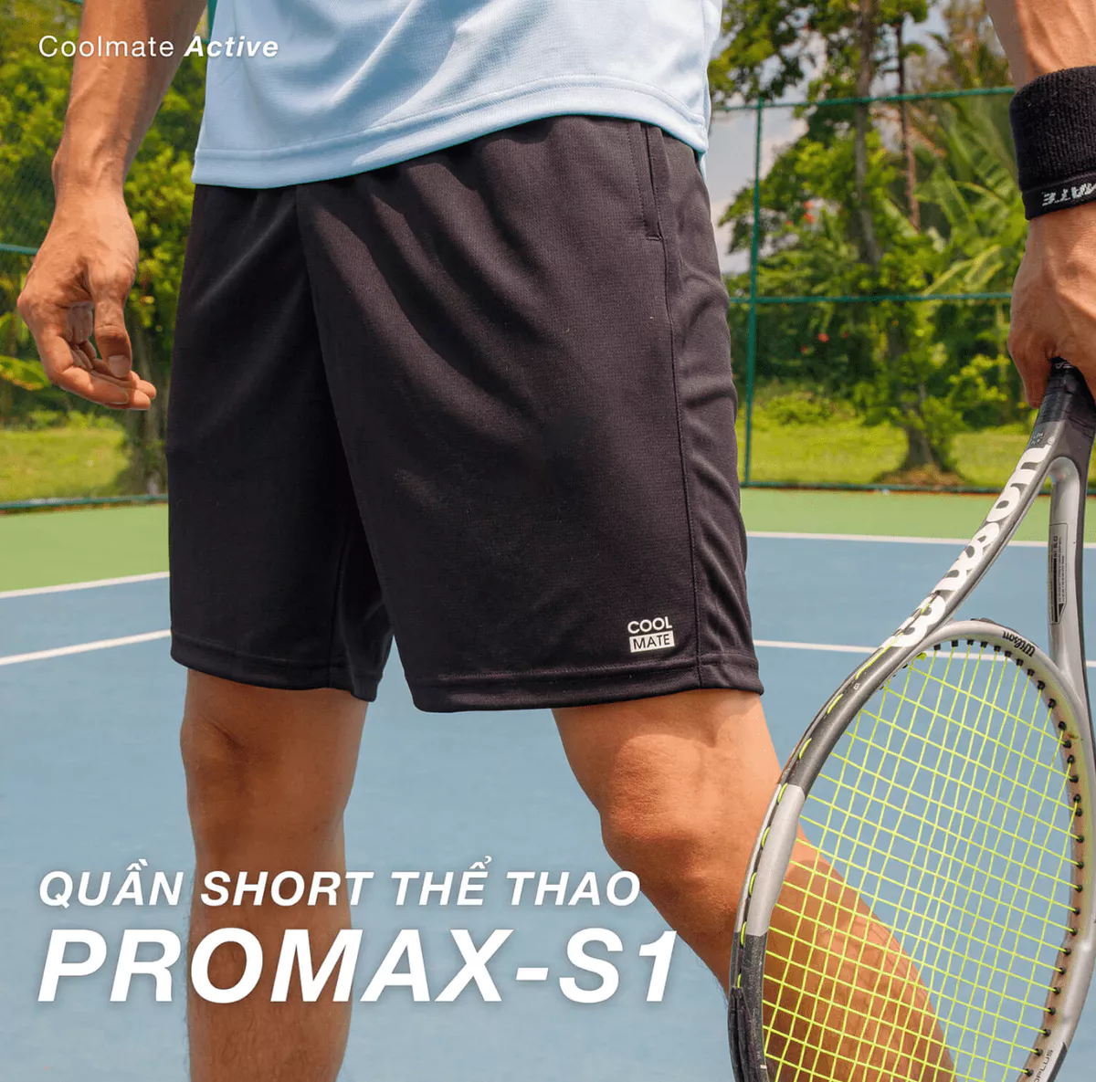 Set đồ thể thao Áo Polo Promax-S1 +Quần Shorts, thoáng khí, Set Pickleball Coolmate