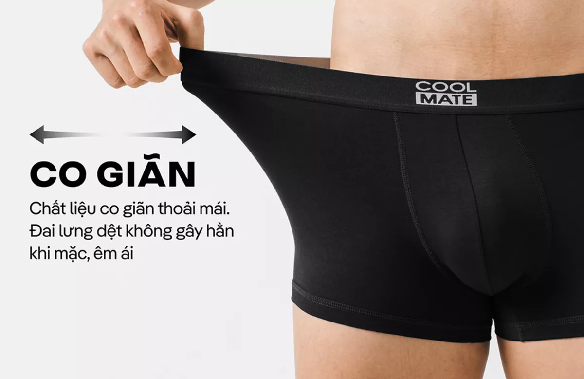 Combo 5 quần lót sịp nam trunk bamboo mềm mại, kháng khuẩn, thấm hút Coolmate [Màu ngẫu nhiên]