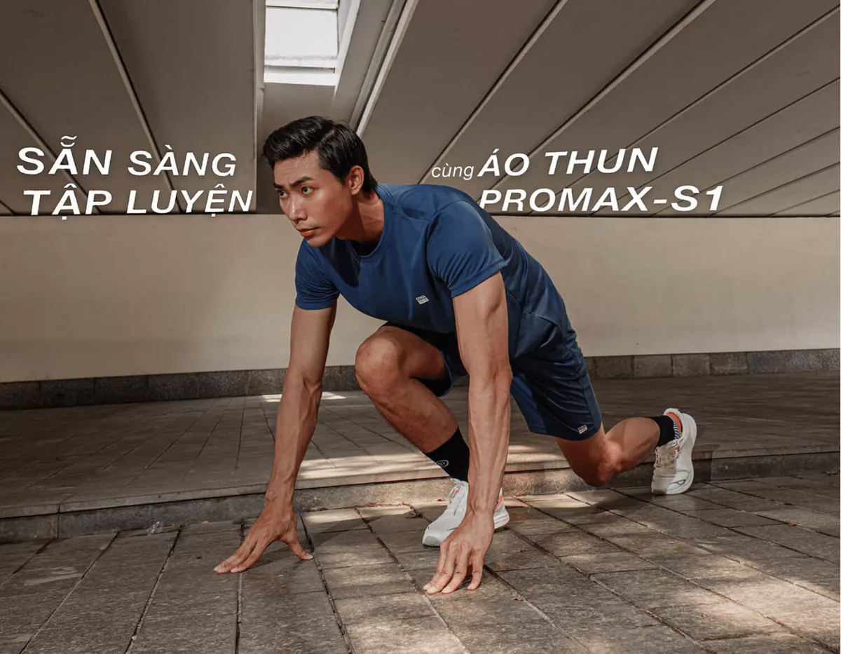 Combo 2 Áo Thun thể thao nam ProMax S1 thấm hút tốt, thoáng khí, nhanh khô Coolmate