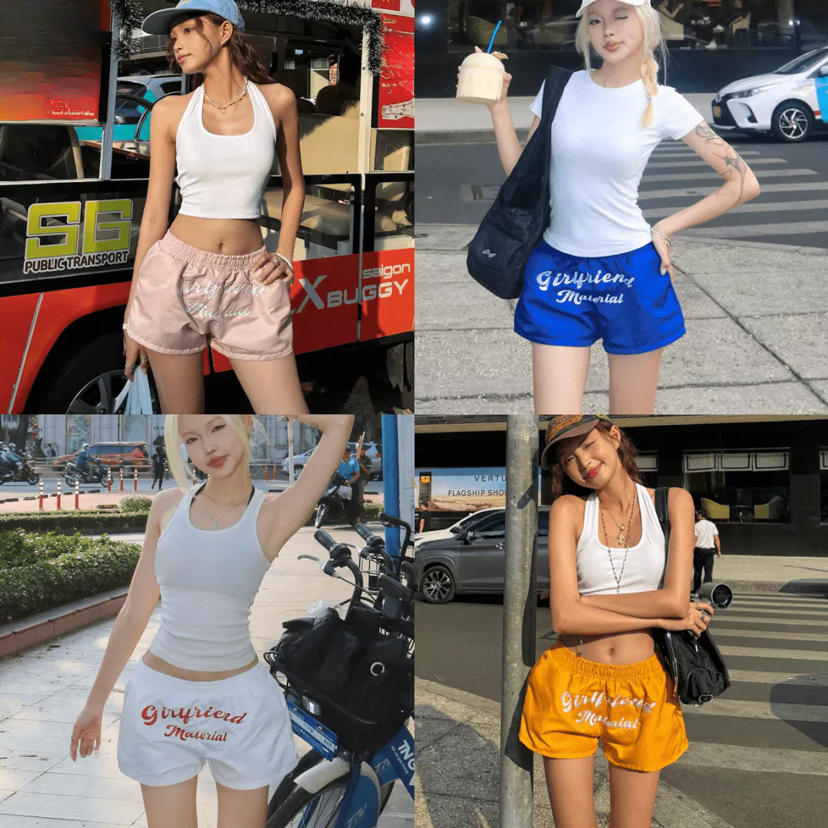 QUẦN SHORT DÙ MÙA HÈ LOGO THÊU GIRL FRIEND FFCLUB