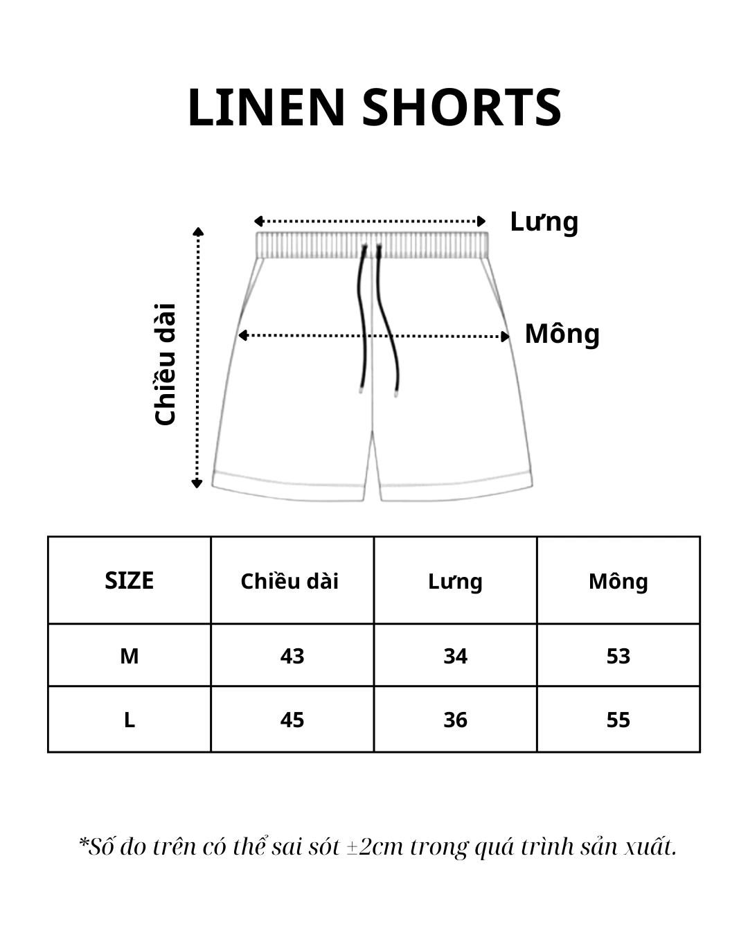 Quần shorts LINEN sọc unisex