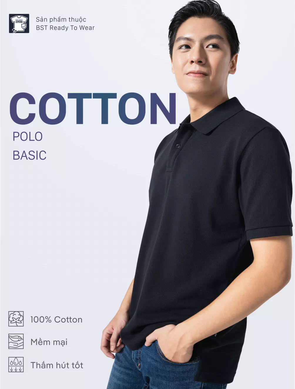 Áo Polo Pique Basic Cotton 100% Ready To Wear Coolmate Livestream