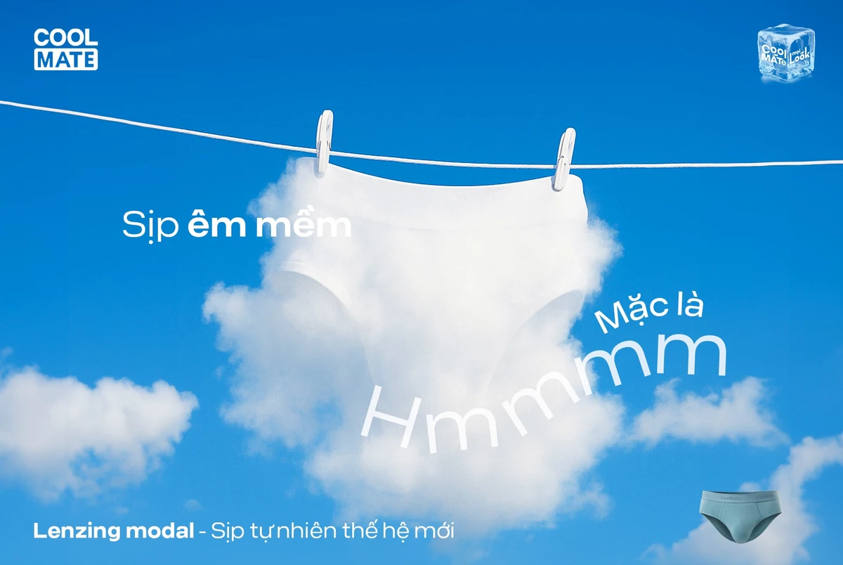 [MUA 3 TẶNG 1 QUẦN LÓT BẤT KÌ]Combo 3 Quần lót nam Brief Lenzing Modal vải êm mềm mịn thoáng khí thấm hút Coolmate