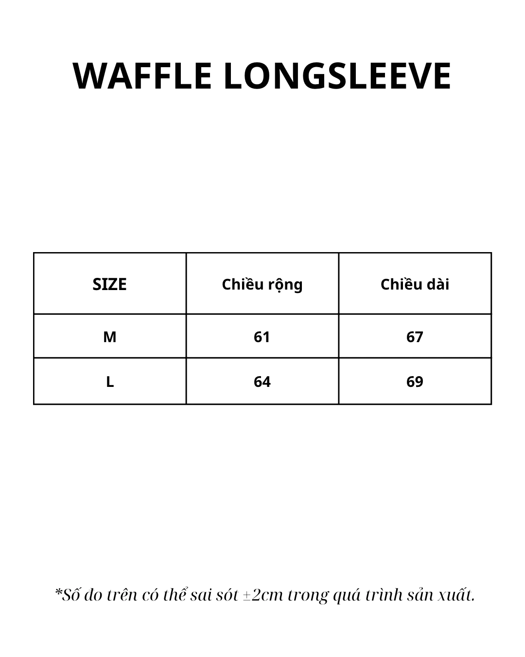 Áo tay dài WAFFLE unisex nam nữ - ĐEN