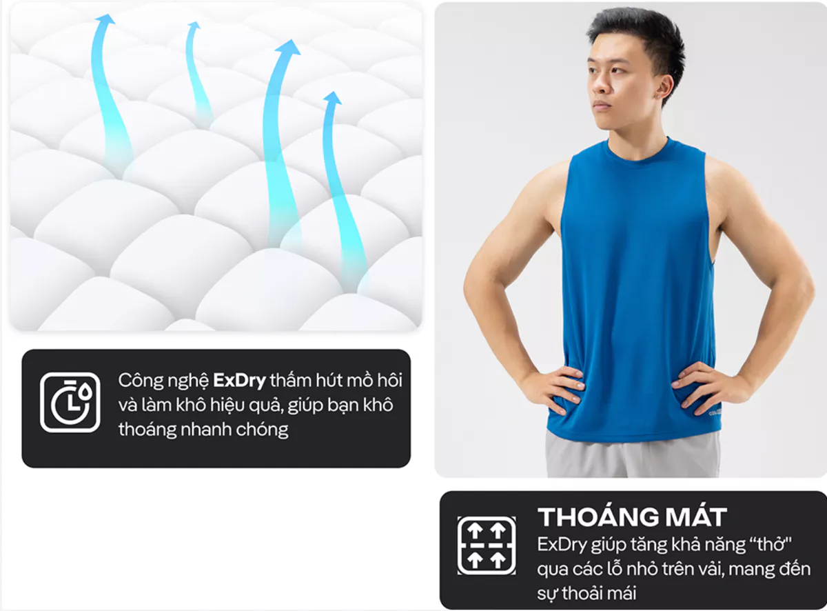 Set thể thao Áo thun Coolmate Basics và Áo tanktop Active Essentials thoáng mát Coolmate