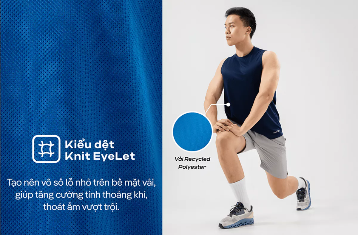Set thể thao Áo thun Coolmate Basics và Áo tanktop Active Essentials thoáng mát Coolmate