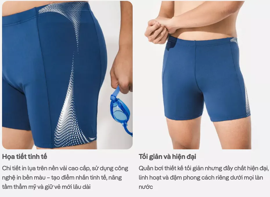 Quần Bơi nam Aqua Short 5 inch chống bám nước bền màu, chống UV, đồ đi biển, đồ bơi thể thao Coolmate