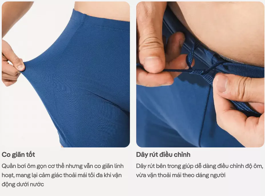 Quần Bơi nam Aqua Short 5 inch chống bám nước bền màu, chống UV, đồ đi biển, đồ bơi thể thao Coolmate