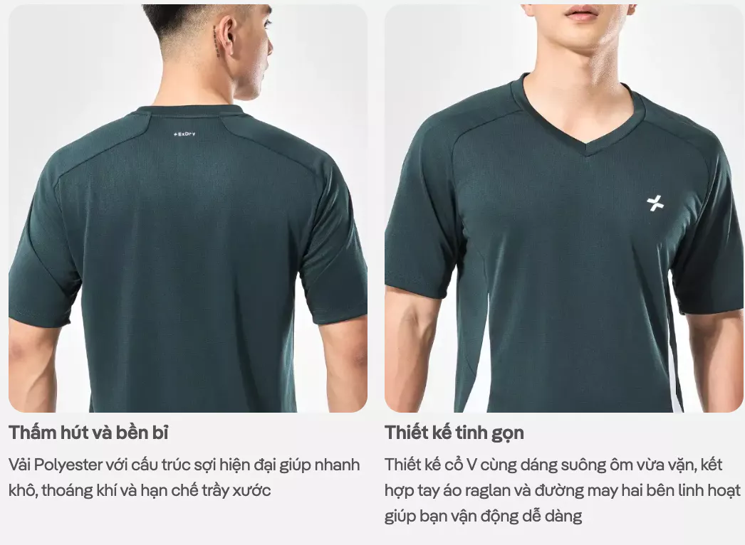 Set thể thao Pickleball Áo thun Promax Sideflow Quần shorts Thoáng khí thấm hút Coolmate