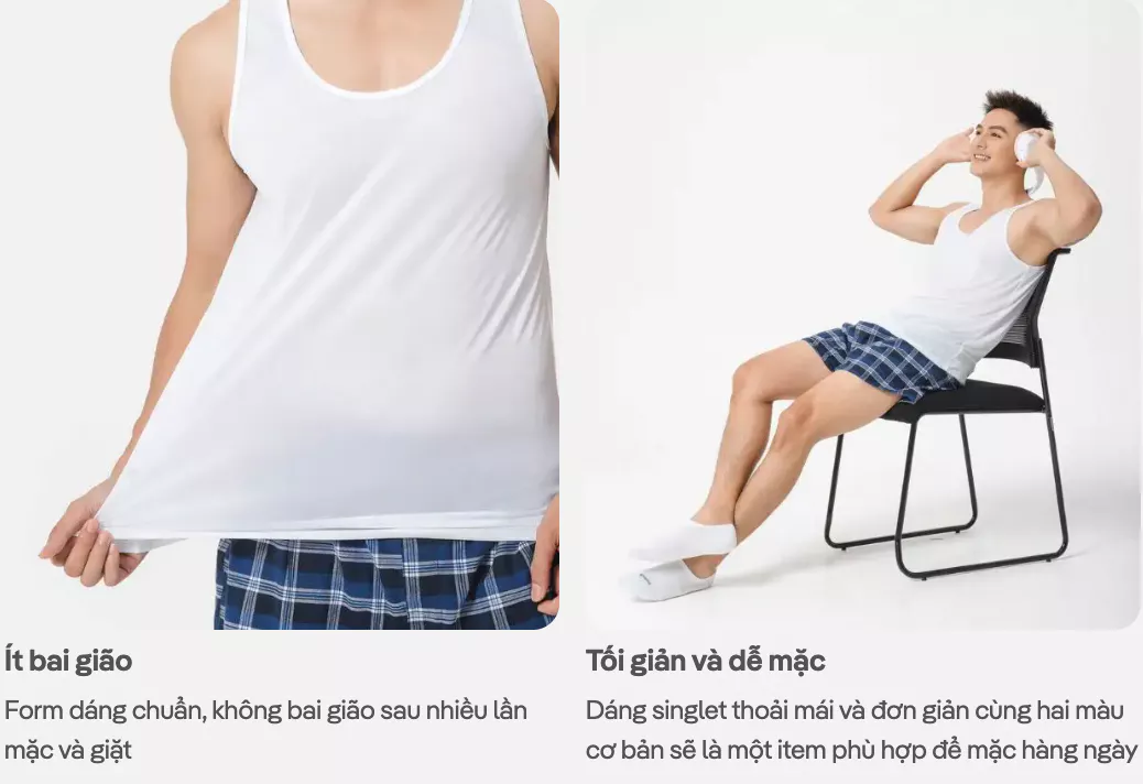 Áo Ba Lỗ Nam Mặc Trong Thoáng Khí, Excool Coolmate