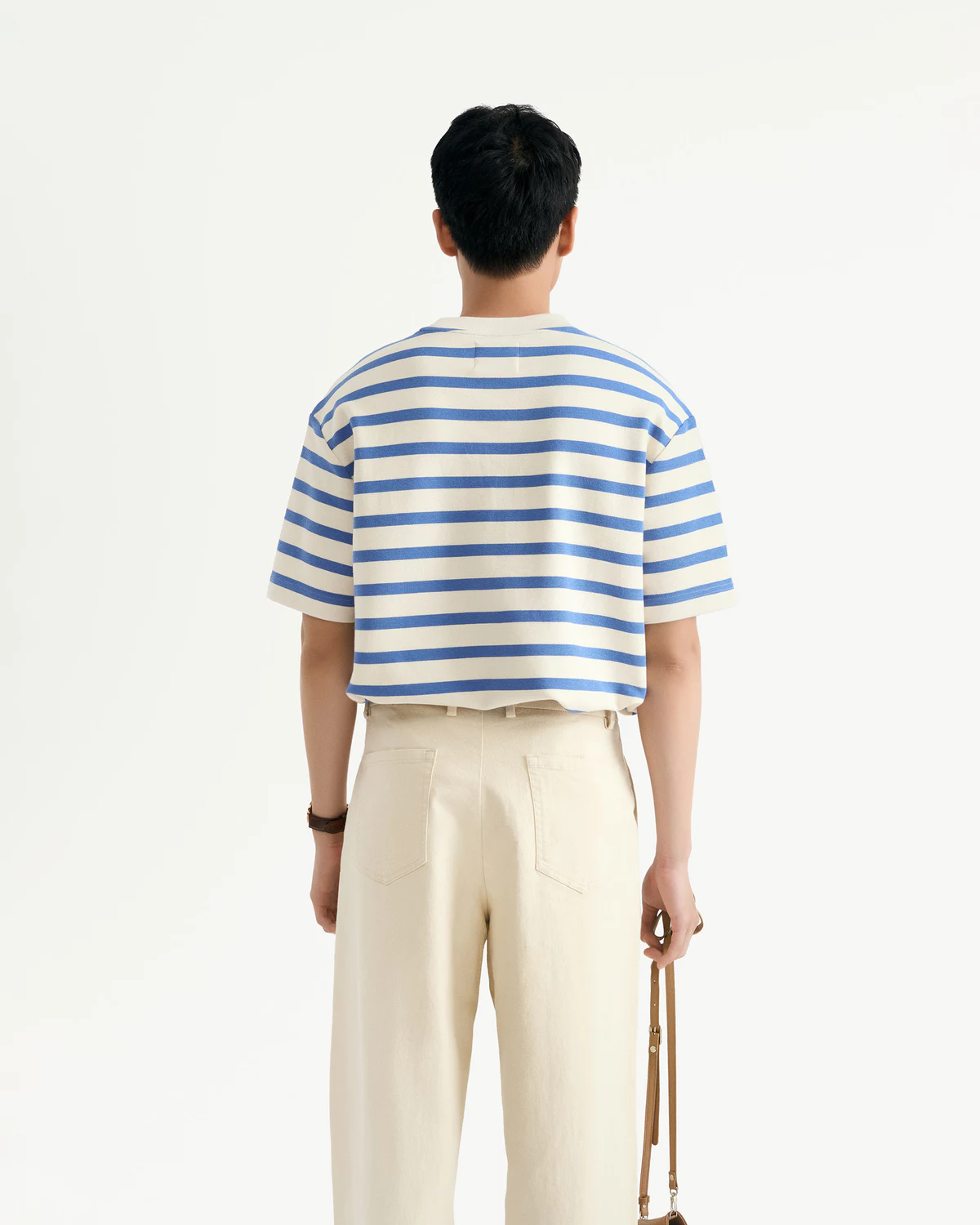 Áo Thun Tay Ngắn Sọc Ngang Form Loose - Routine 10S25TSS050
