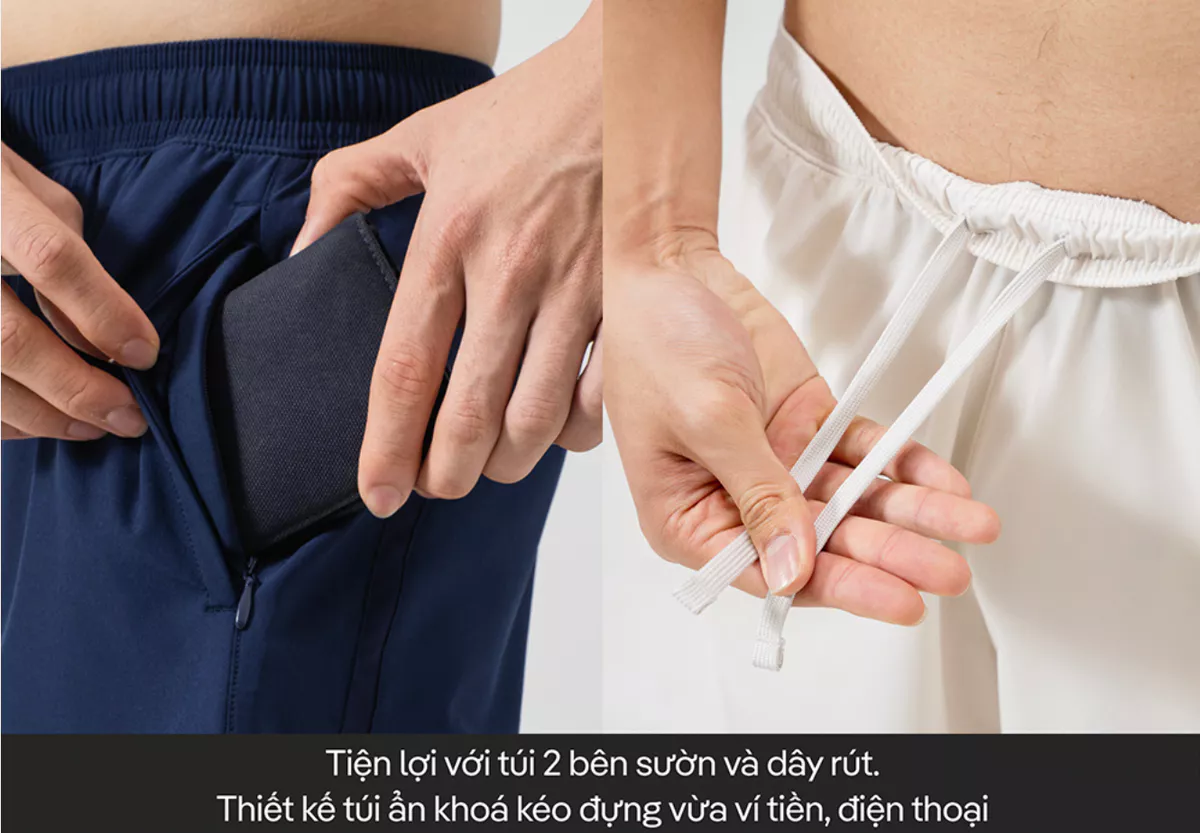 Combo 2 Quần Shorts thể thao 7 inch đa năng thoáng khí Exdry Coolmate
