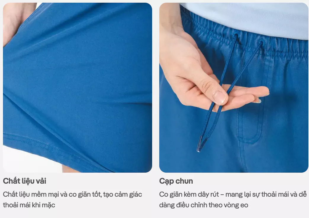 Set đồ đi biển Áo thun 220gsm Quần summer cool 7 inch 2 lớp mềm mại thoải mái Coolmate