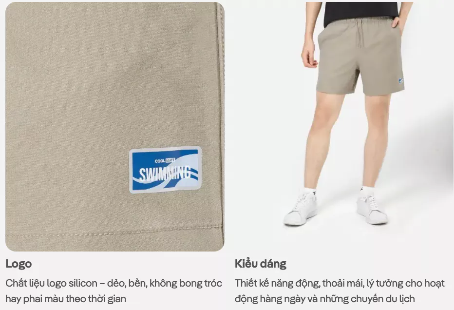 Set đồ bộ Áo thun 220gsm và Quần nam Travel Shorts 7inch, set dạo phố du lịch Coolmate