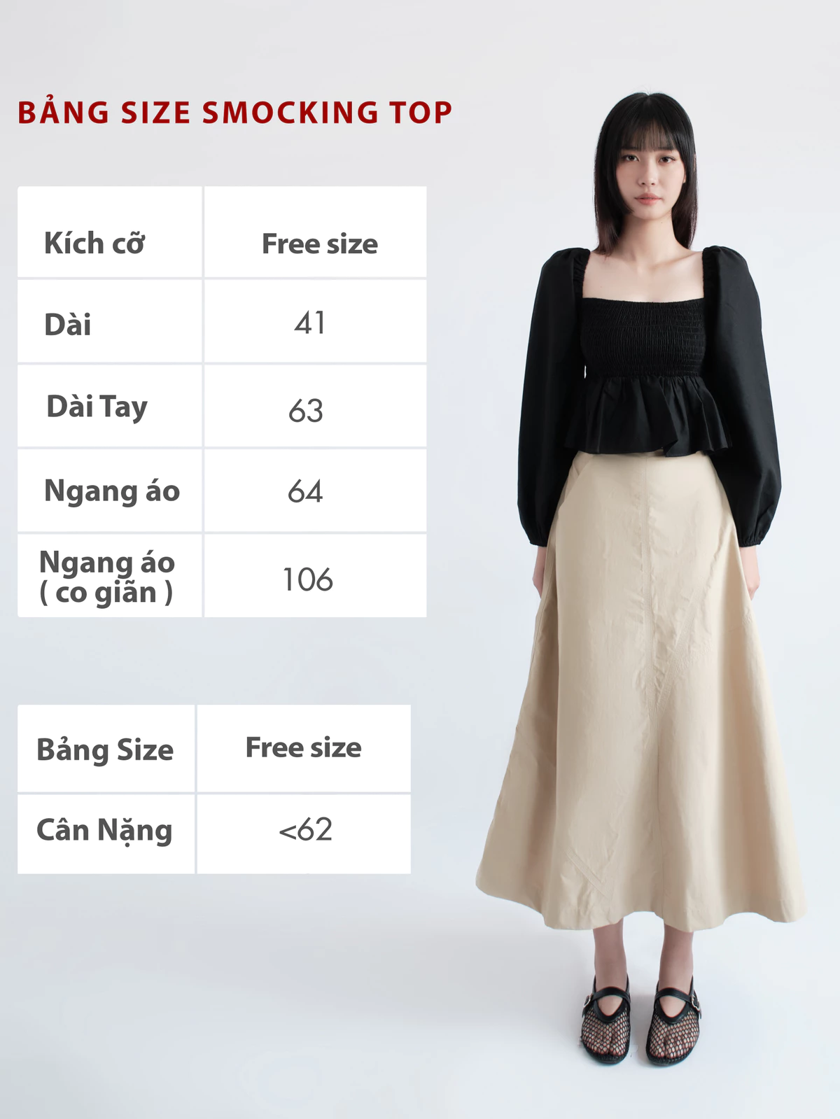 Áo Linen Tay Phồng, Form Nhún Eo Tôn Dáng, Phối Tầng Xoè Chất Vải Linen Mềm Mát - Smocking Top - THE J STUDIO