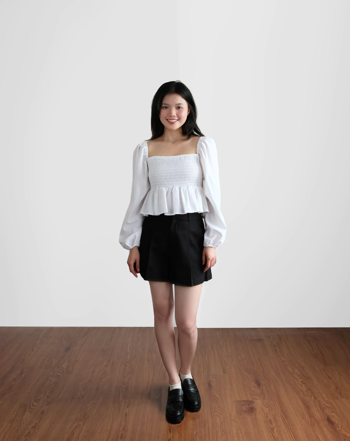 Áo Linen Tay Phồng, Form Nhún Eo Tôn Dáng, Phối Tầng Xoè Chất Vải Linen Mềm Mát - Smocking Top - THE J STUDIO