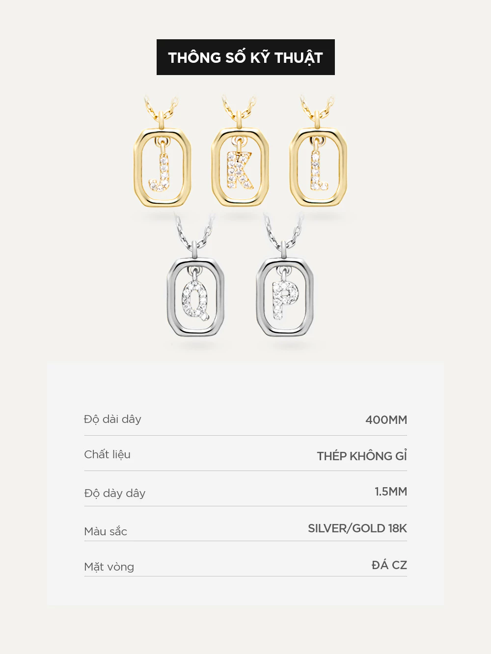 Vòng cổ đính Charm Curnon - Trang Sức, Phụ Kiện Thời Trang Cá Tính, Sáng Tạo- Thép Không Gỉ