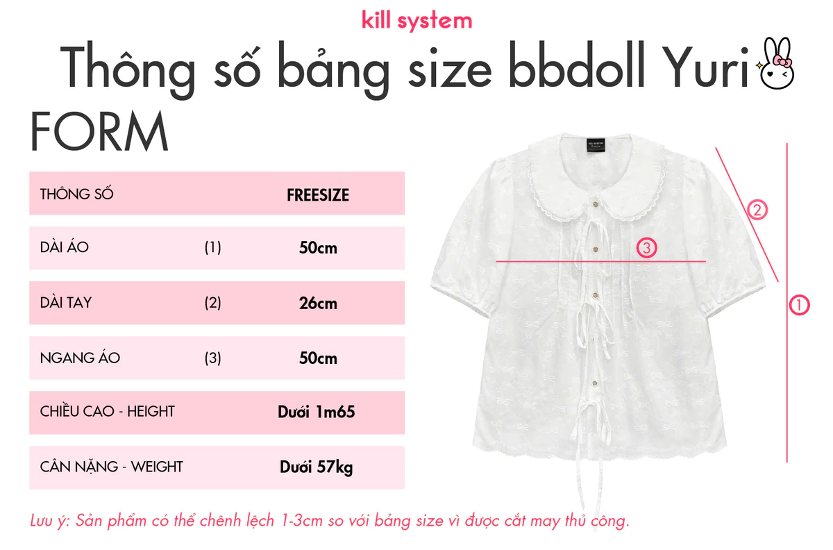Set Áo Babydoll cổ ren buộc nơ Yuri + Chân váy ngắn phối nơ Kyo - Killsystem