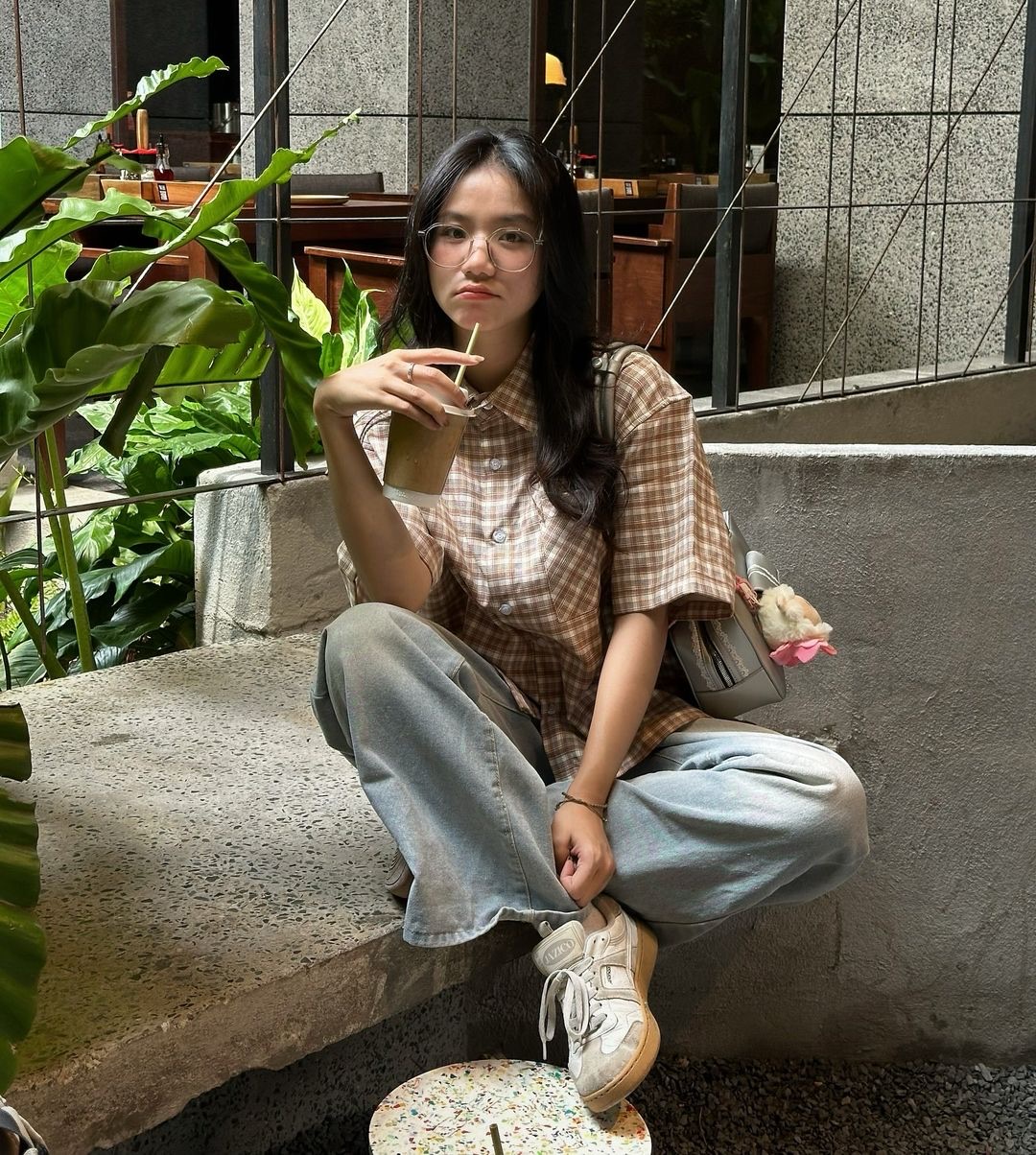 Áo Sơ Mi Caro Tay Ngắn Phom Boxy Unisex LIDER CAROLINE BOXY SHIRT