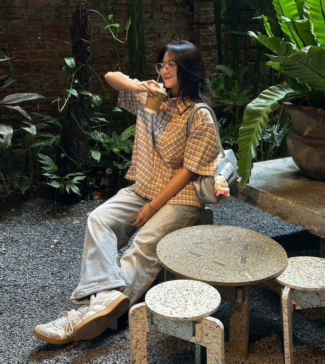 Áo Sơ Mi Caro Tay Ngắn Phom Boxy Unisex LIDER CAROLINE BOXY SHIRT