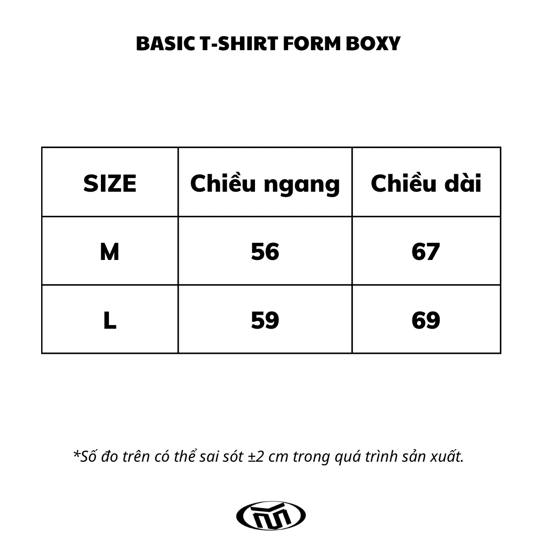 Áo thun BASIC form BOXY unisex