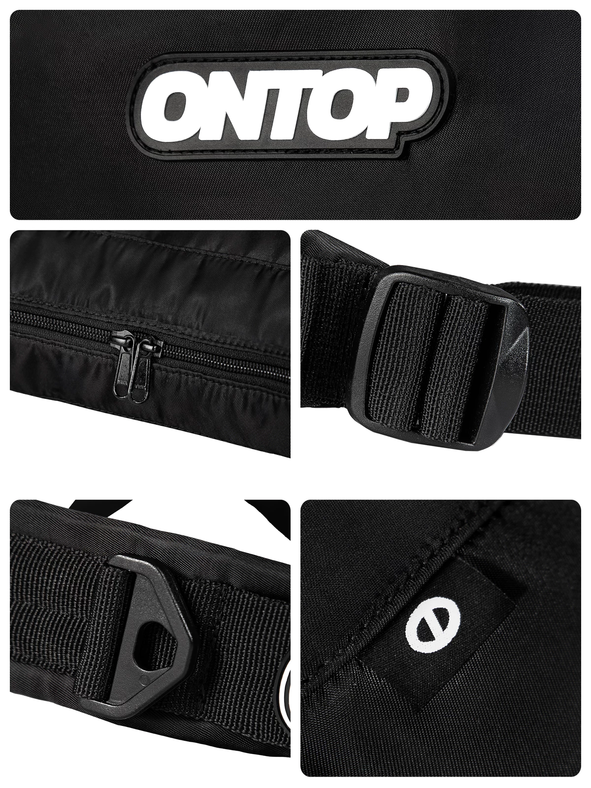 Túi đeo chéo to vải dù chống nước ONTOP nhiều ngăn, đựng vừa laptop 14.3inch màu đen Essential Messenger Bag | O-B72