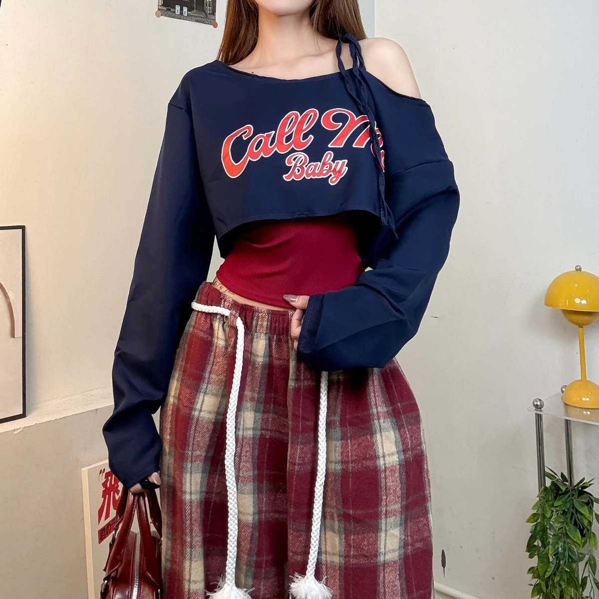 Set đồ nữ CALLME Chất Vải Cotton Dạ Kẻ Caro Form Rộng Dáng Xuông Unisex FFCLUB MIX