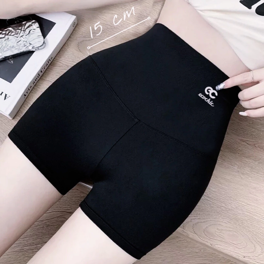 Quần Legging Đùi Ngố Dài ECOCHIC Nữ Cạp Cao Chất Liệu Su Đúc Định Hình Nâng Mông