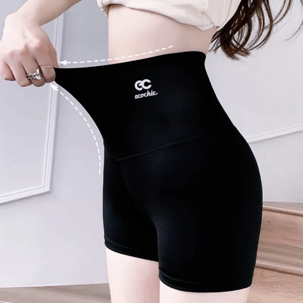 Quần Legging Đùi Ngố Dài ECOCHIC Nữ Cạp Cao Chất Liệu Su Đúc Định Hình Nâng Mông