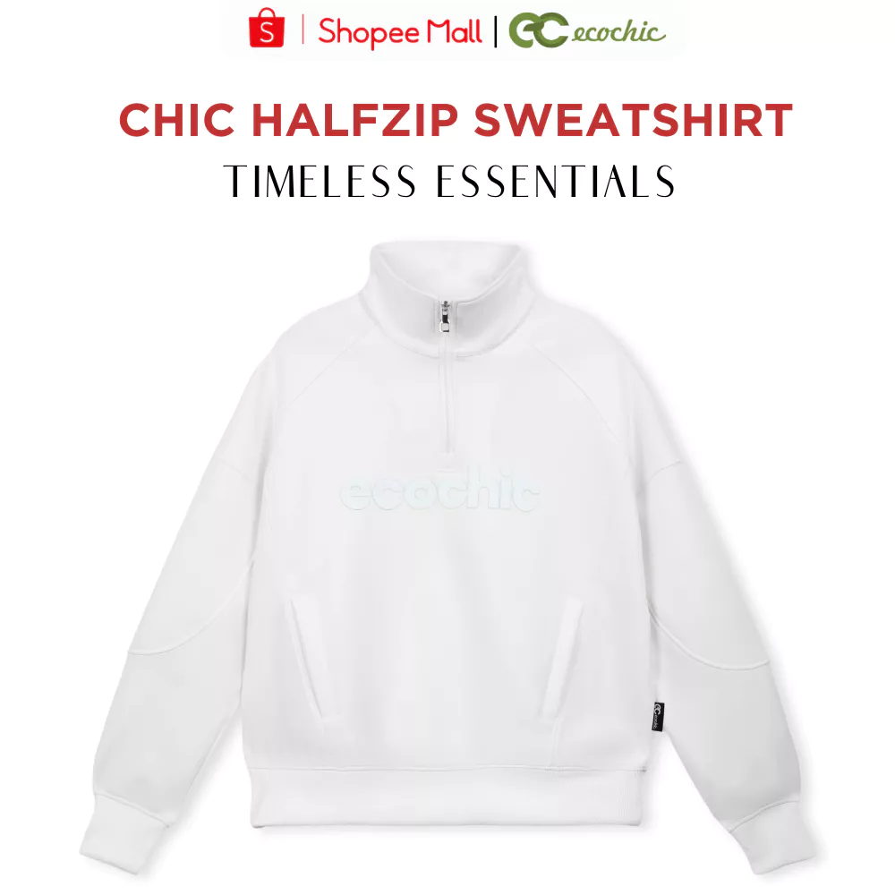 Áo Sweater ECOCHIC HALFZIP SWEATSHIRT Chất Liệu Cao Cấp VERSION 1 + 2 Cao Cấp Chính Hãng B088 B188