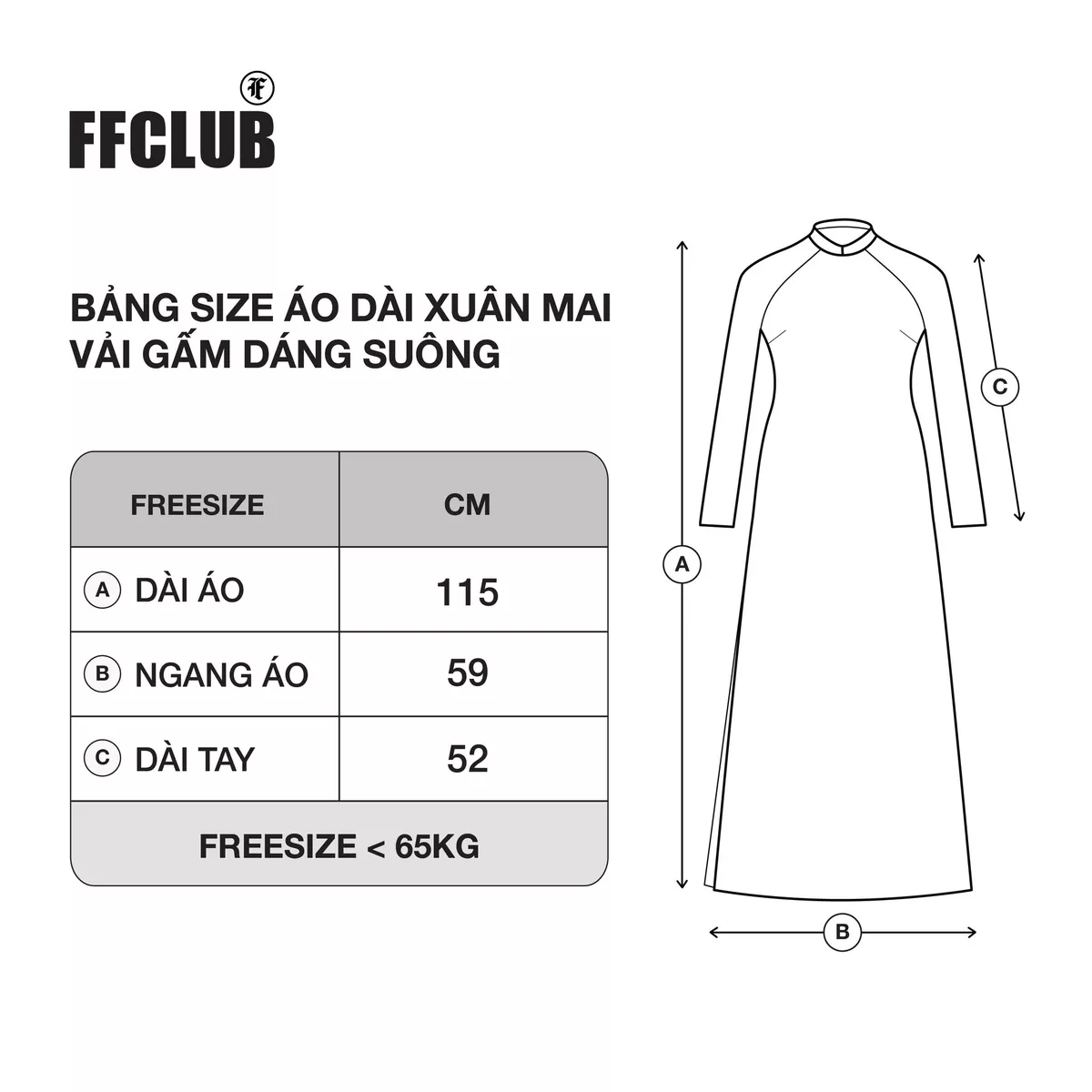 ÁO DÀI XUÂN MAI VẢI GẤM DÁNG SUÔNG FORM RỘNG FFCLUB MIX