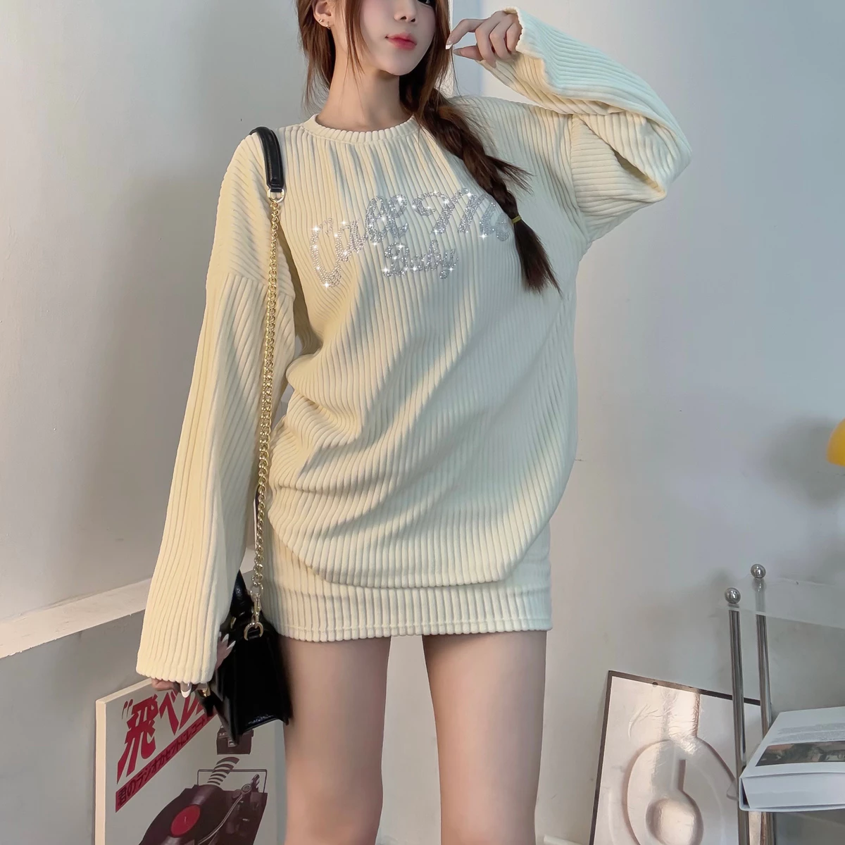 SET SWEATER KÈM CHÂN VÁY ĐÍNH ĐÁ CALLME FF MIX