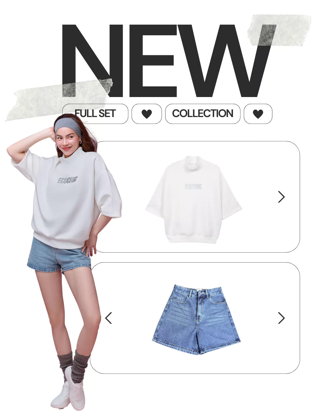 Áo Tay Lỡ ECOCHIC TURTLENECK TSHIRT TIMELESS ESSENTIALS Chất Liệu Ecozy Cao Cấp Unisex B110