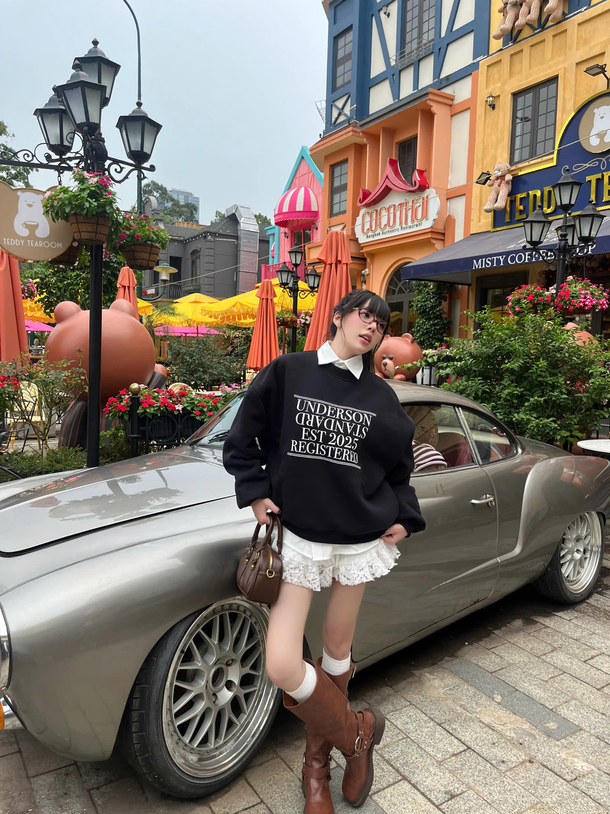 𝐊𝐈𝐋𝐋 𝐒𝐘𝐒𝐓𝐄𝐌 - Áo sweater nỉ bông form boxy in hình