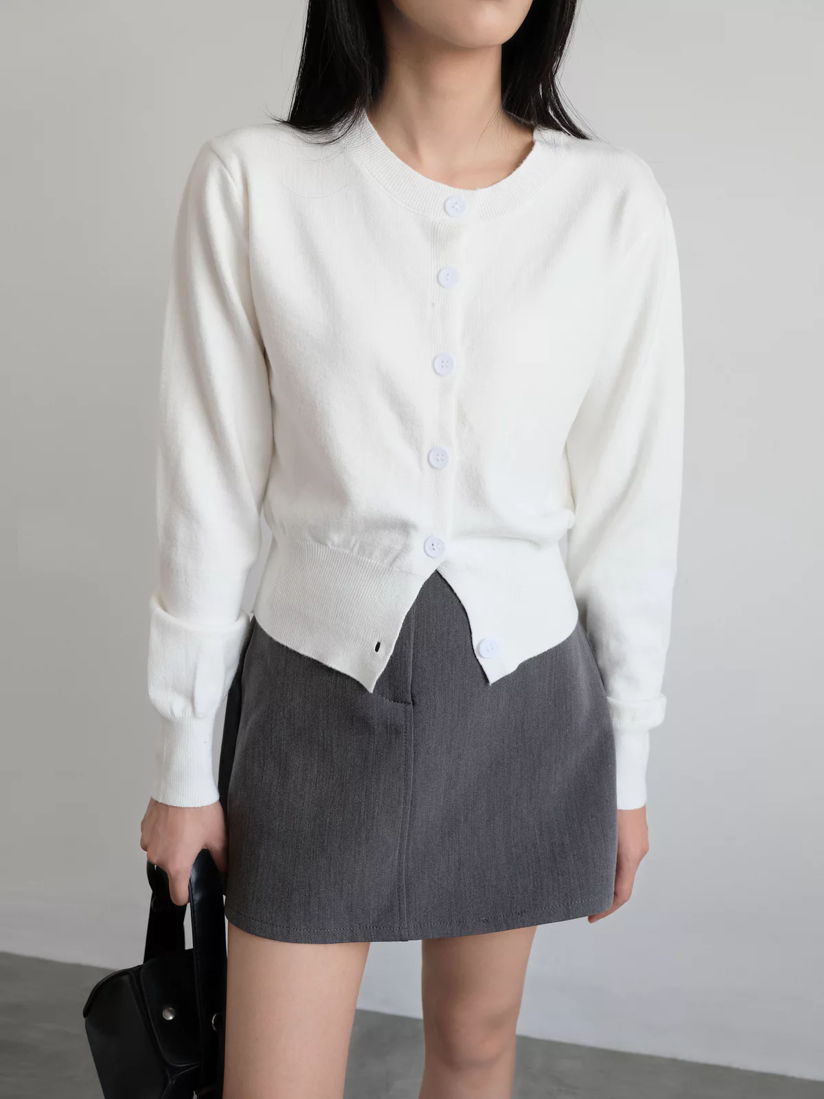 Áo Khoác Len Cardigan Màu Đỏ, Trắng, Đen Phong Cách Tối Giản Ember Cardigan | THE J STUDIO