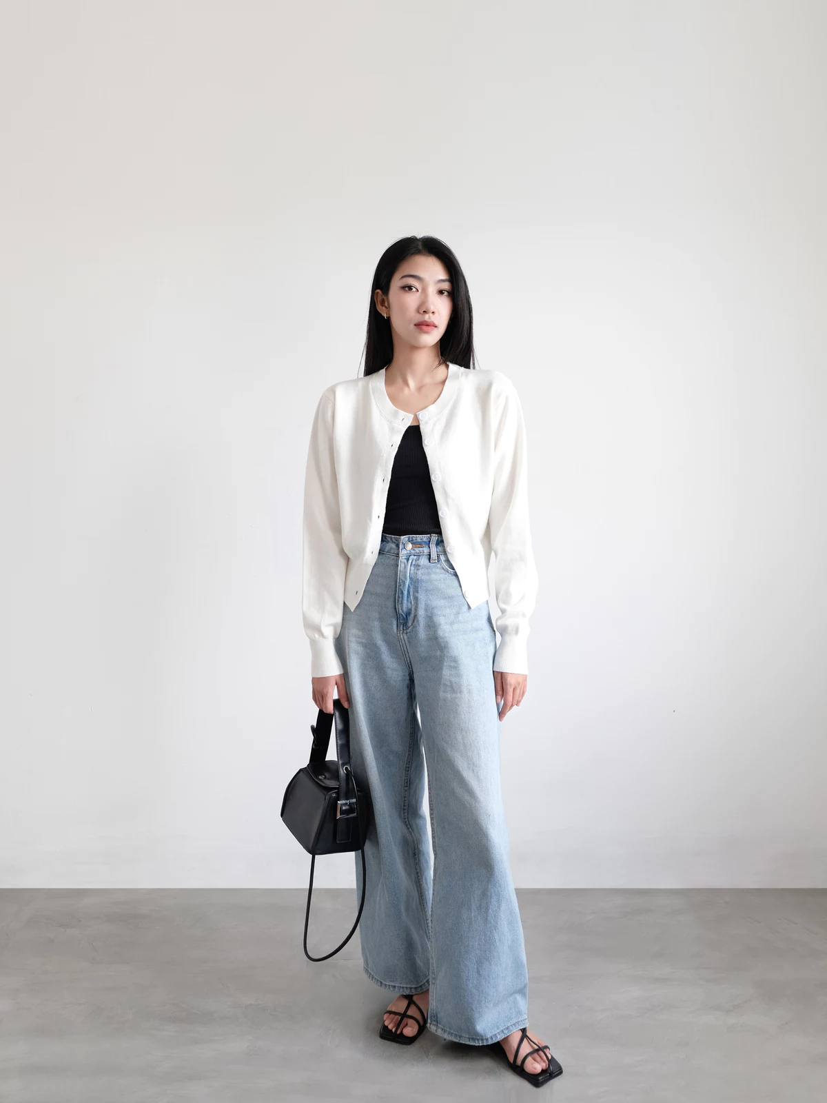 Áo Khoác Len Cardigan Màu Đỏ, Trắng, Đen Phong Cách Tối Giản Ember Cardigan | THE J STUDIO