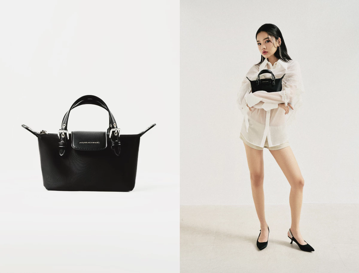 Túi Xách Floralpunk City Shopper Mini - Black - Nylon Cao Cấp, Quai Da PU - Đeo Chéo/Xách Tay Thời Trang
