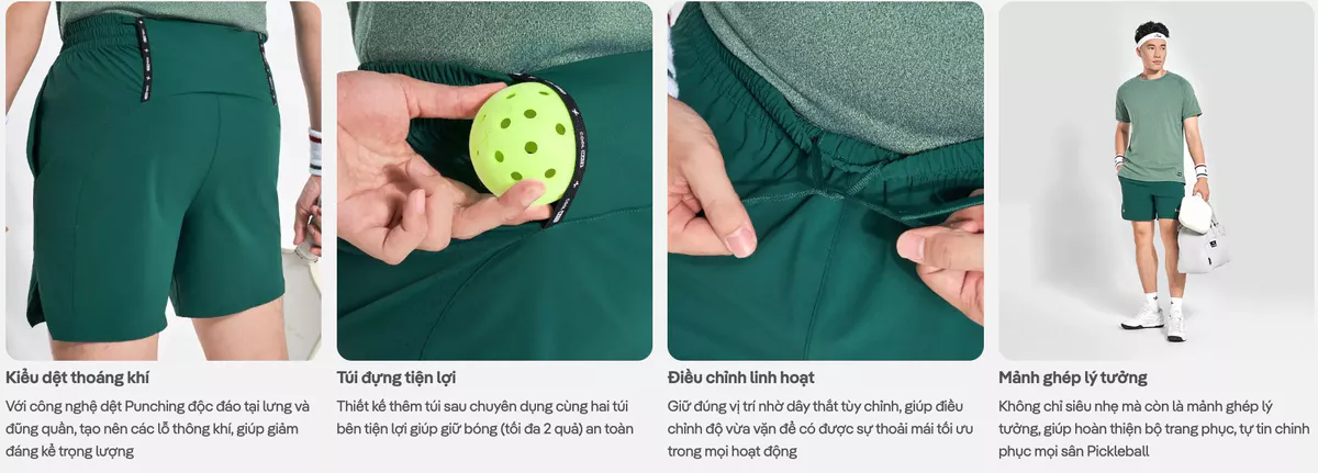 [TẶNG COMBO 2 ĐÔI TẤT]Set thể thao nam Pickleball Áo Polo Baseline +Quần Smash Shot thoáng khí thấm hút tốt Coolmate