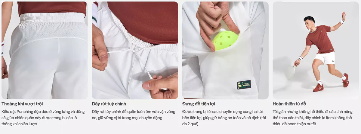 [TẶNG COMBO 2 ĐÔI TẤT]Set đồ bộ thể thao nam Pickleball Áo và Quần Dink Shot Thoáng khí Thấm hút tốt Coolmate