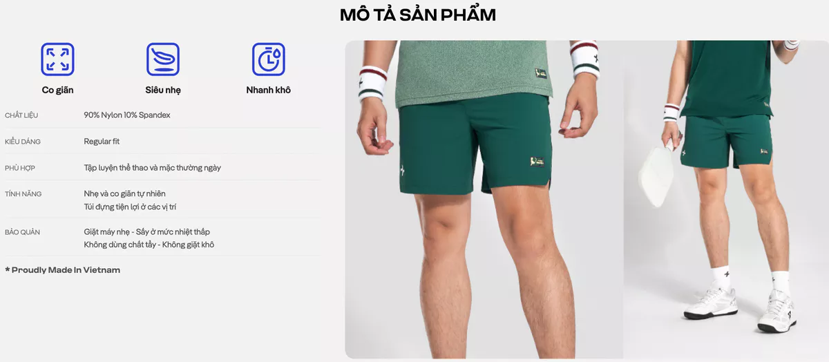 [TẶNG COMBO 2 ĐÔI TẤT]Set thể thao nam Pickleball Áo Polo Baseline +Quần Smash Shot thoáng khí thấm hút tốt Coolmate