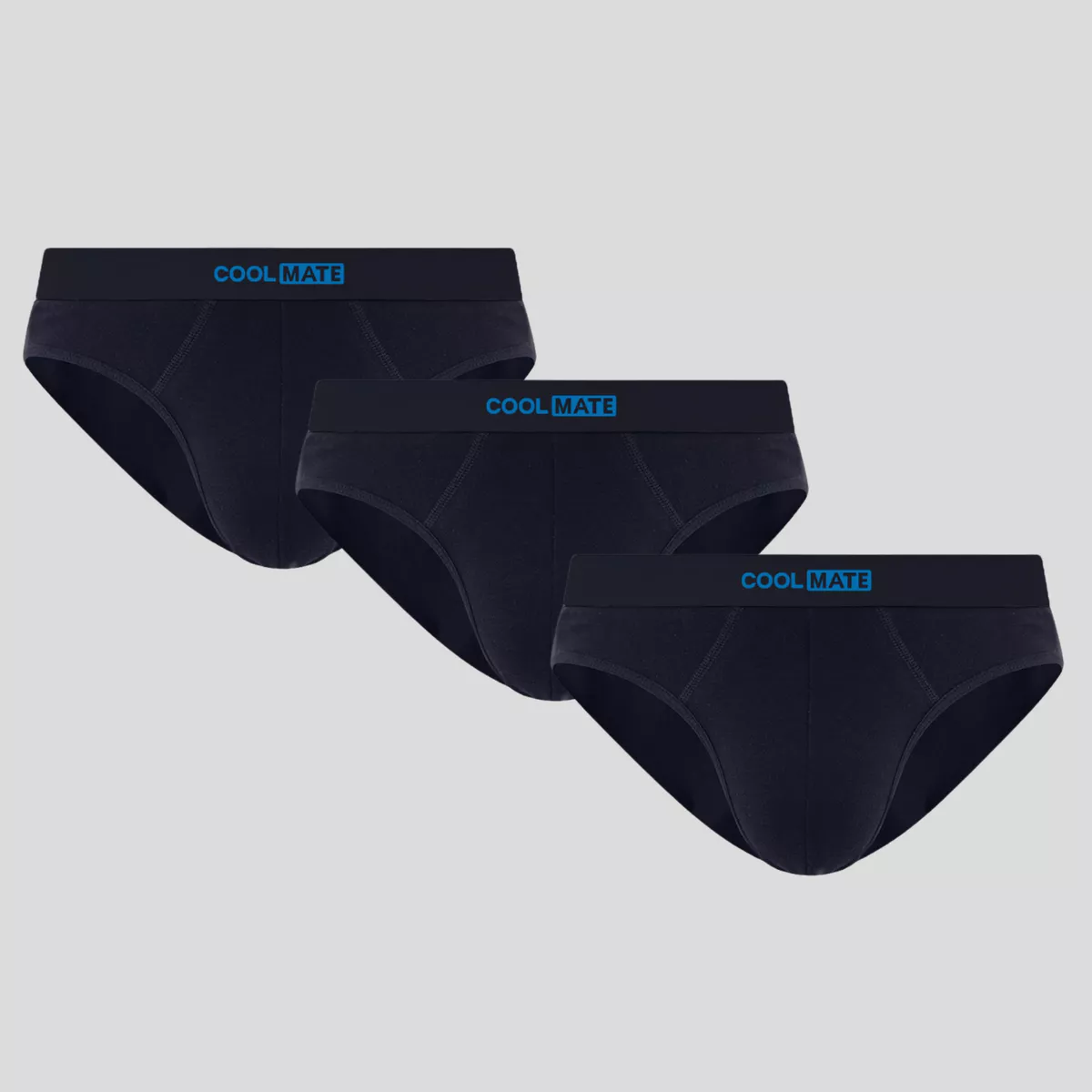 Combo 3 quần lót nam dáng tam giác Briefs Cotton thấm hút logo Coolmate