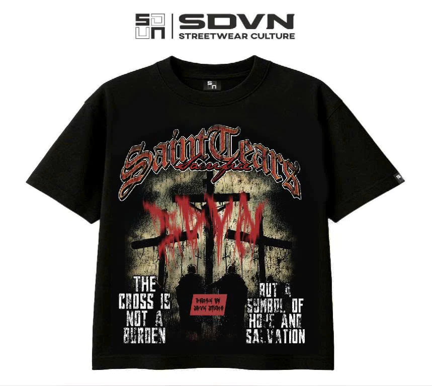 Áo Thun Form Big Boxy "Salvation Tee"100% cotton SDVN UNISEX Nam Nữ