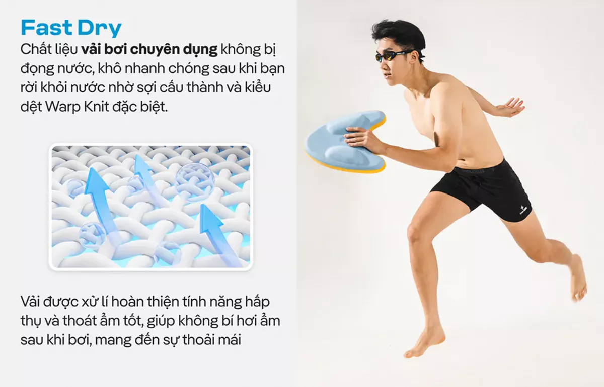 Quần bơi nam Trunk Summer Cool 3.5inch cạp rời không bị đọng nước, chống UV, đồ nam đồ đi biển Coolmate