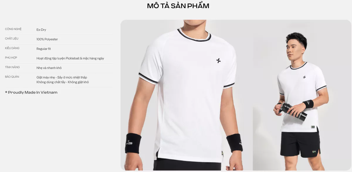 [GIÁ SỐC]Áo thun thể thao nam Pickleball Dink Shot, Nhanh khô, Thoáng khí, Thấm hút tốt Coolmate