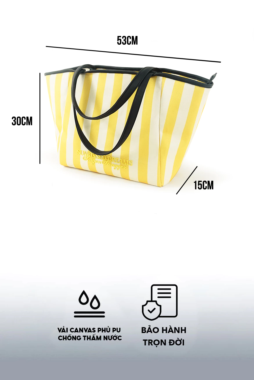 Túi Tote Canvas Kẻ Sọc SAIGONSWAGGER® STRIPE TOTE BAG