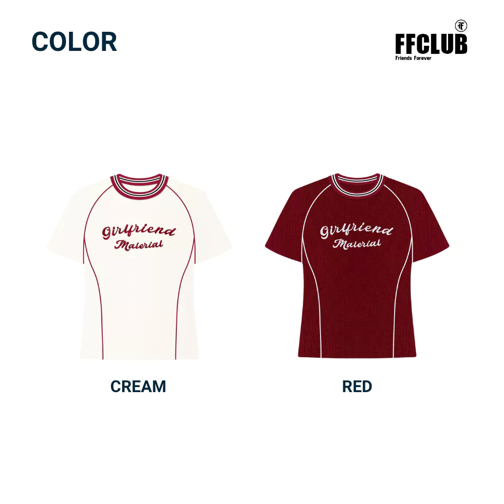 Áo Babytee Vải waffle thêu Girlfiren thoáng mát FFCLUB