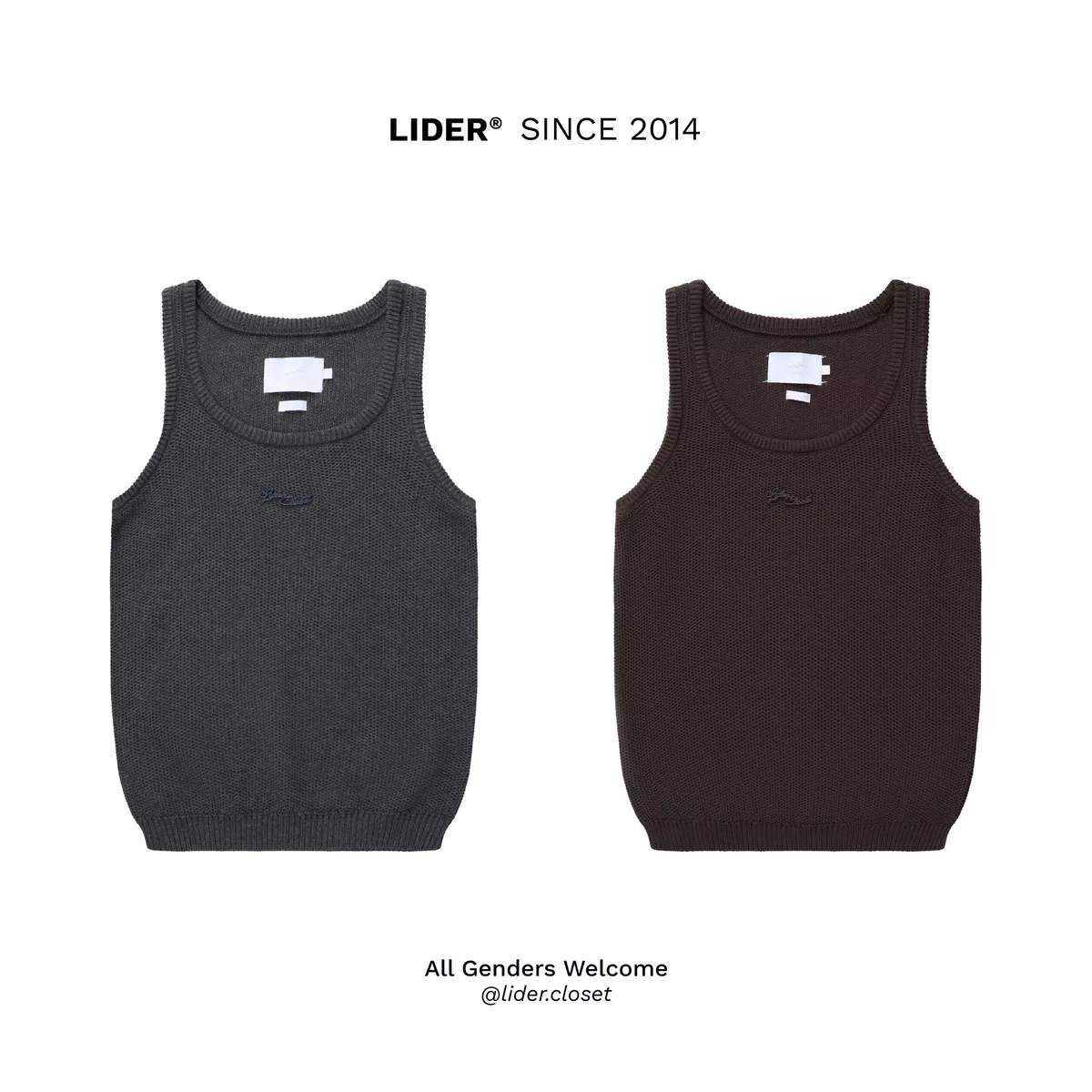 Áo Len Dệt Ba Lỗ Sát Nách LIDER STEEL KNIT TANK TOP